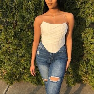 White corset top
